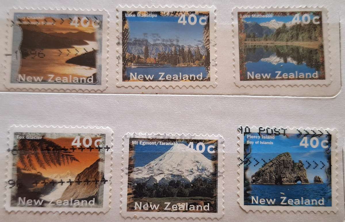 New Zealand 1996 Self Adhesive Definitives Set of 6 Used stamps