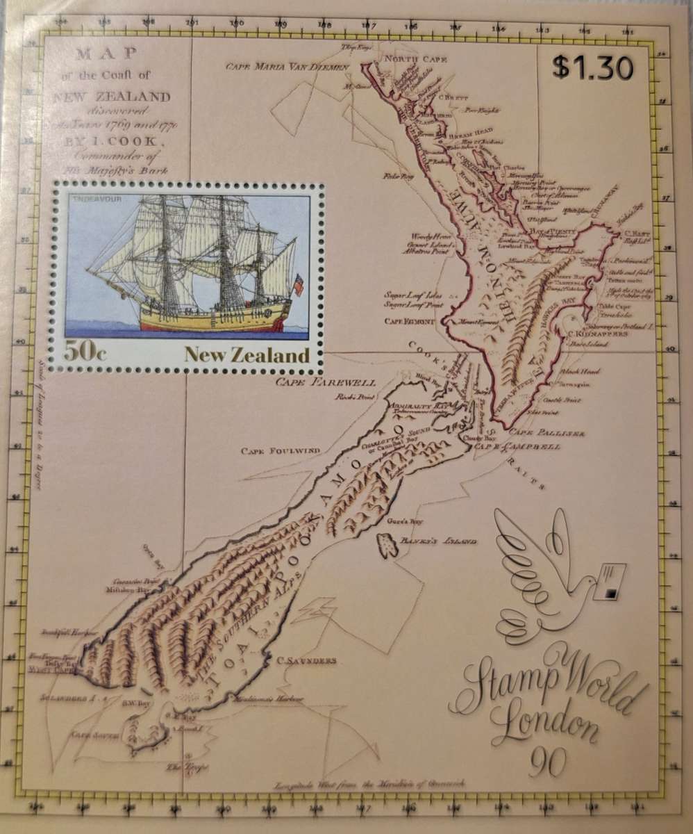 New Zealand 1990 Stamp World London Mint Miniature Sheet