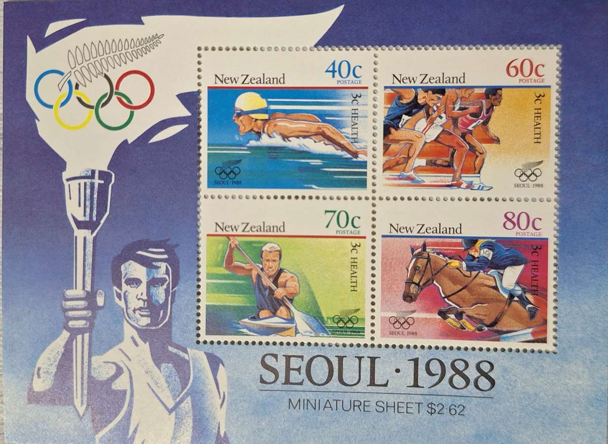 New Zealand 1988 Health Issue Seoul Mint Miniature Sheet