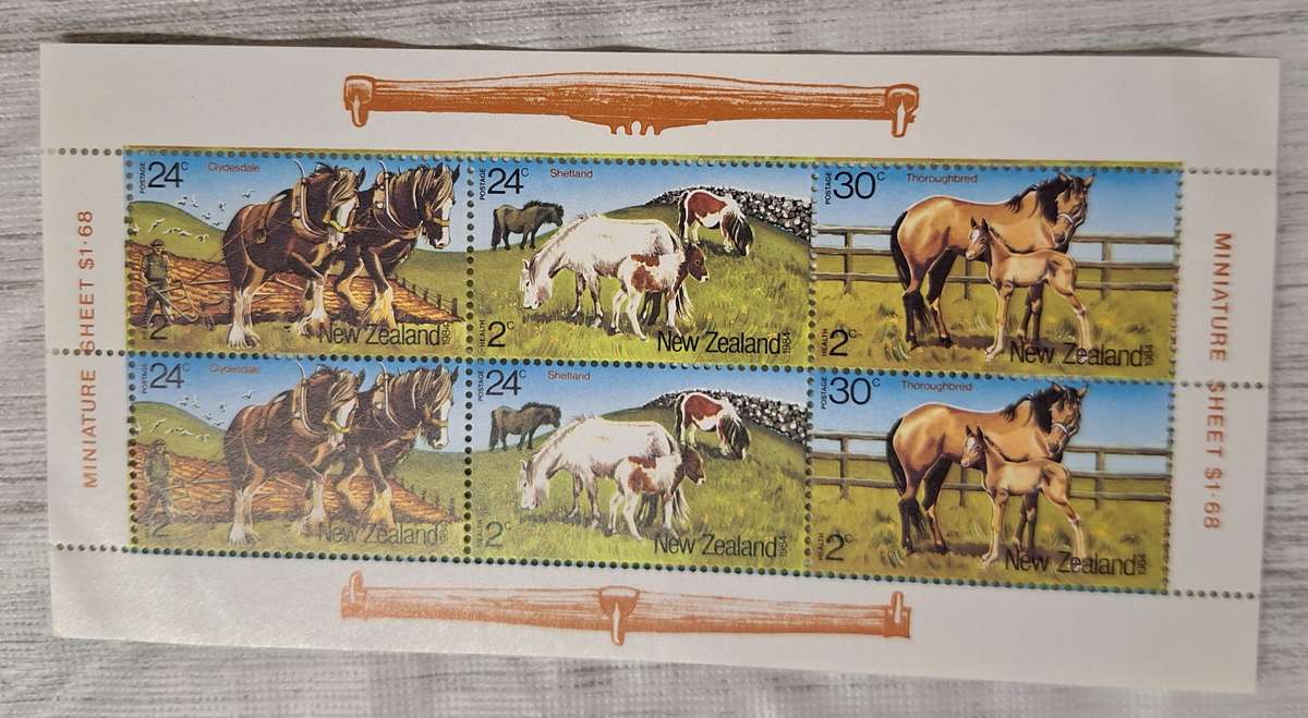 New Zealand 1984 Health Issue Farm Animals Mint Miniature Sheet