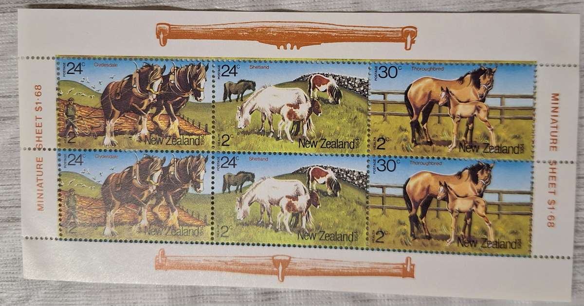 New Zealand 1984 Health Issue Farm Animals Mint Miniature Sheet