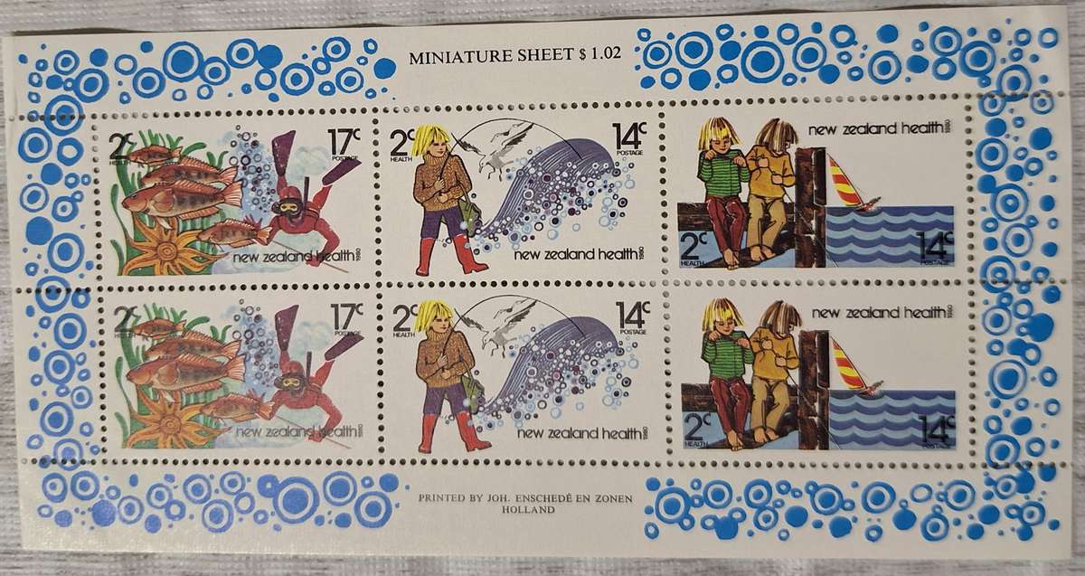 New Zealand 1980 Health Issue Mint Miniature Sheet