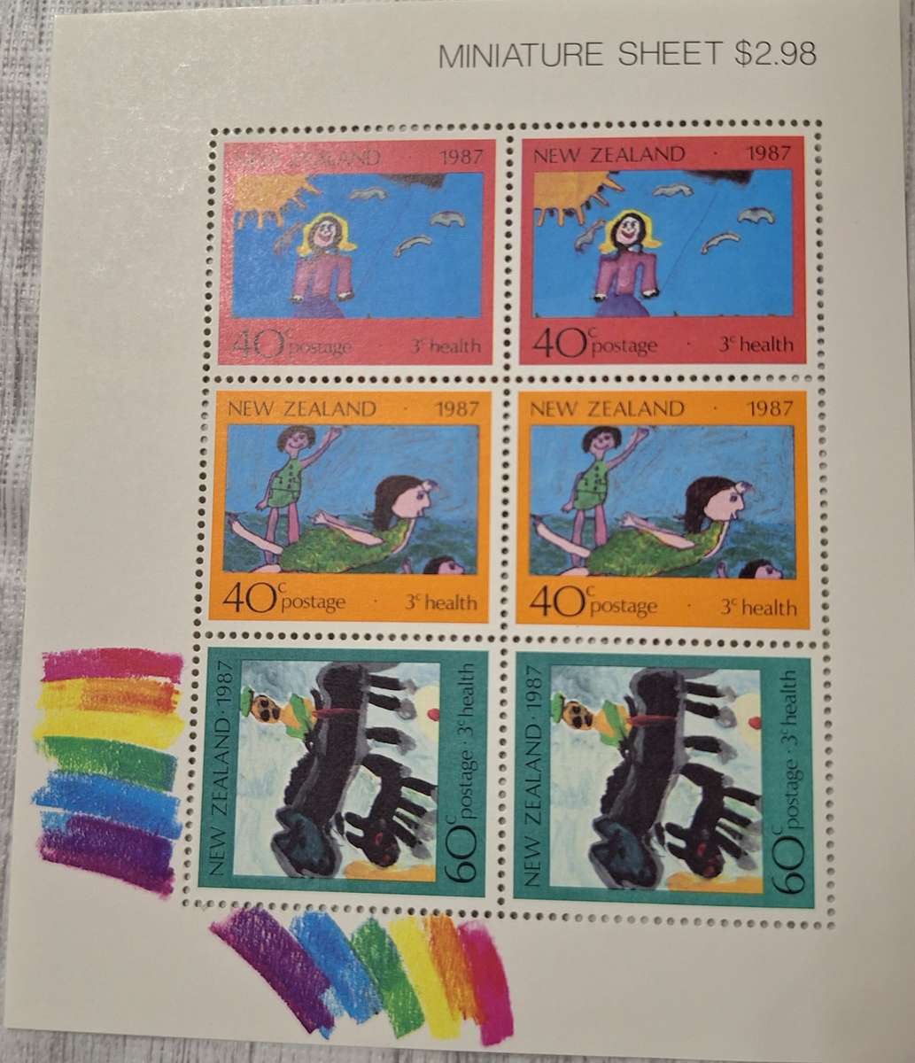 New Zealand 1987 Health Issue Mint Miniature Sheet