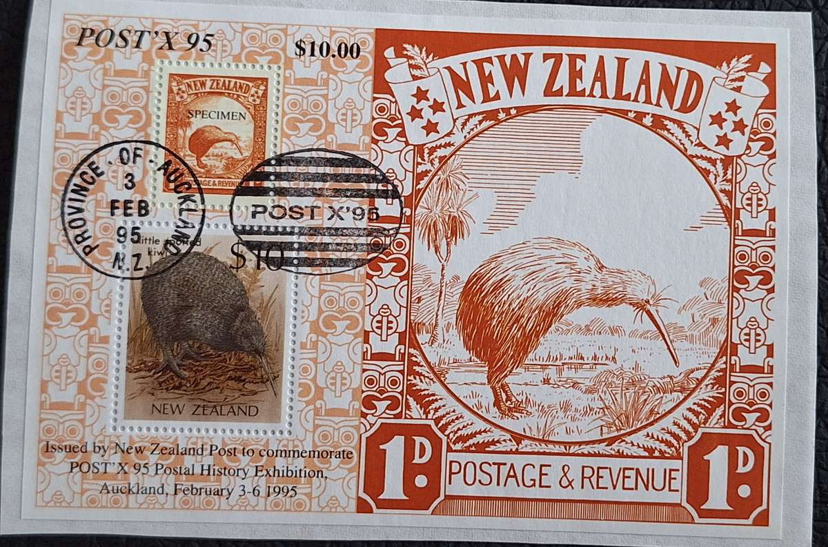 New Zealand 1995 Post X Cancelled Miniature Sheet on Paper
