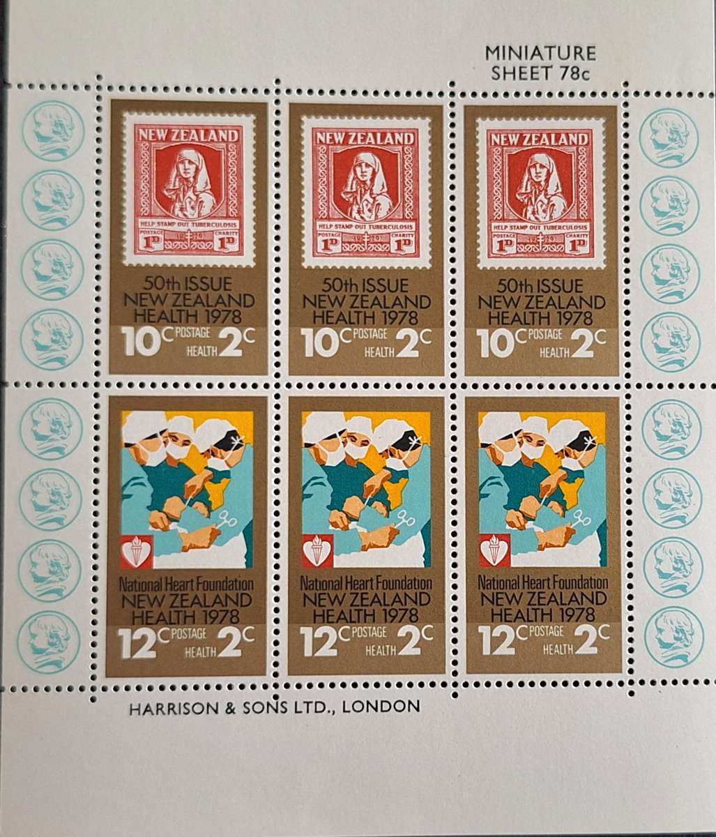 New Zealand 1978 Health Issue Mint Miniature Sheet