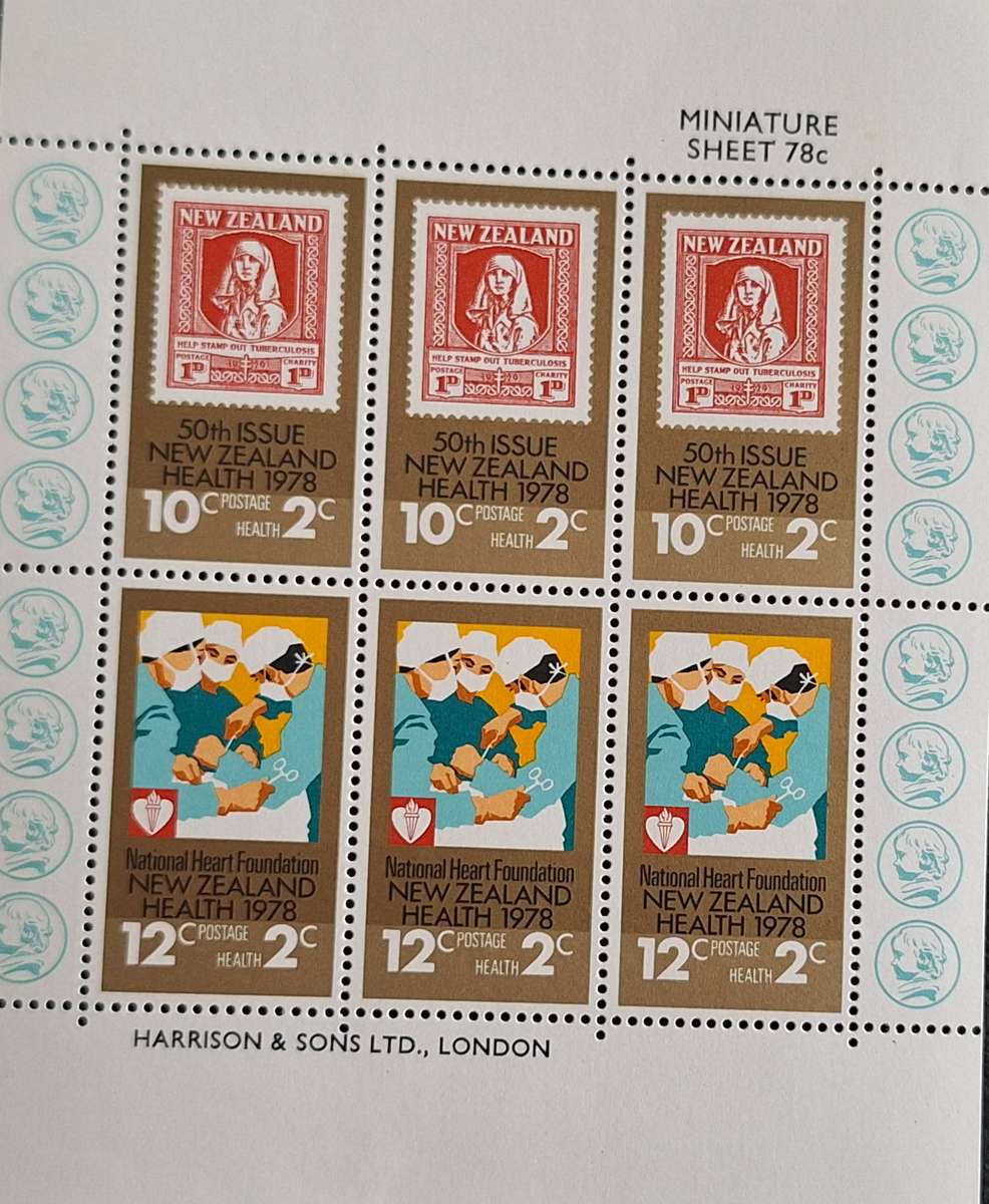 New Zealand 1978 Health Issue Mint Miniature Sheet