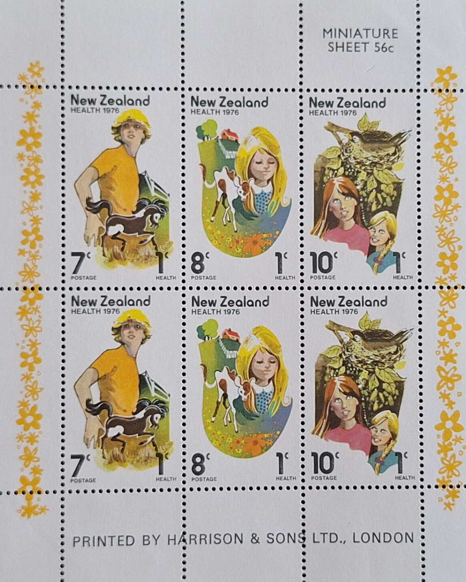 New Zealand 1976 Health Issue Mint Miniature Sheet
