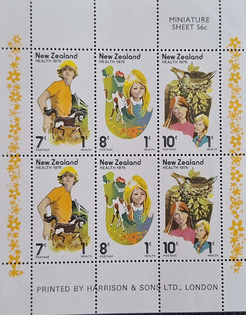 New Zealand 1976 Health Issue Mint Miniature Sheet