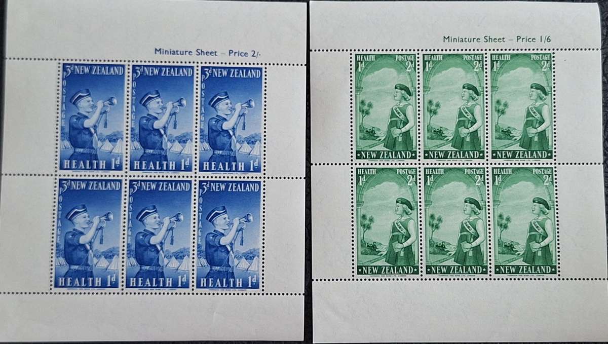 New Zealand 1958 Health Issue Set of 2 Mint Miniature Sheets