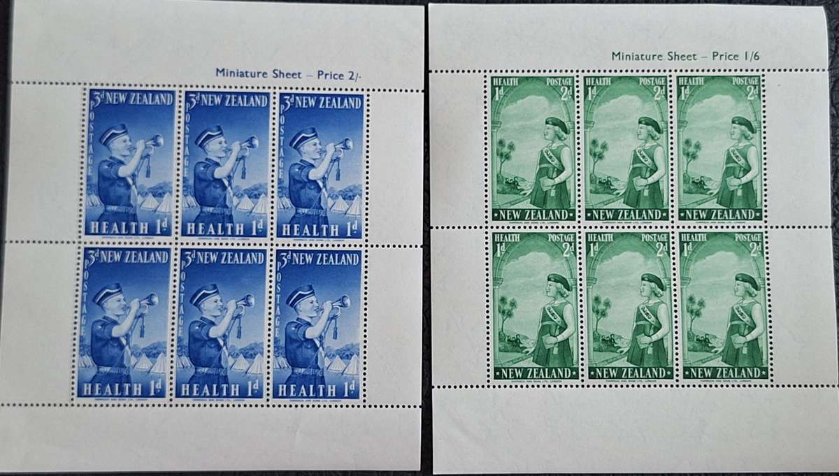 New Zealand 1958 Health Issue Set of 2 Mint Miniature Sheets