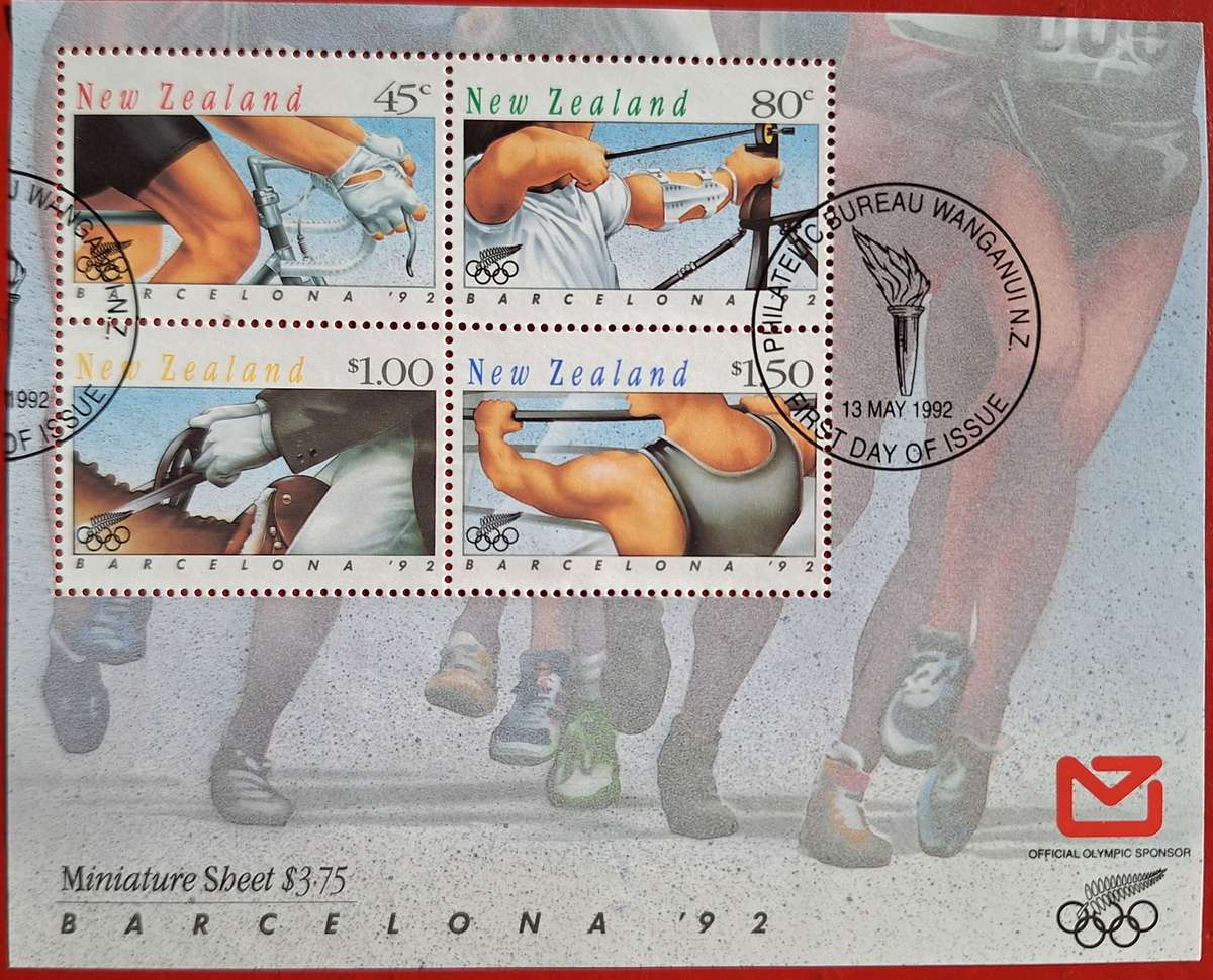 New Zealand 1992 Barcelona Olympics Cancelled Miniature Sheet