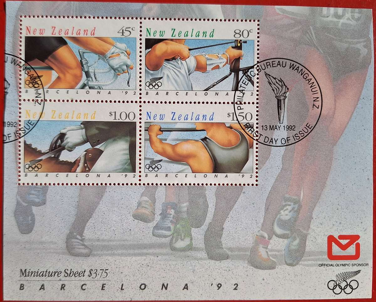 New Zealand 1992 Barcelona Olympics Cancelled Miniature Sheet