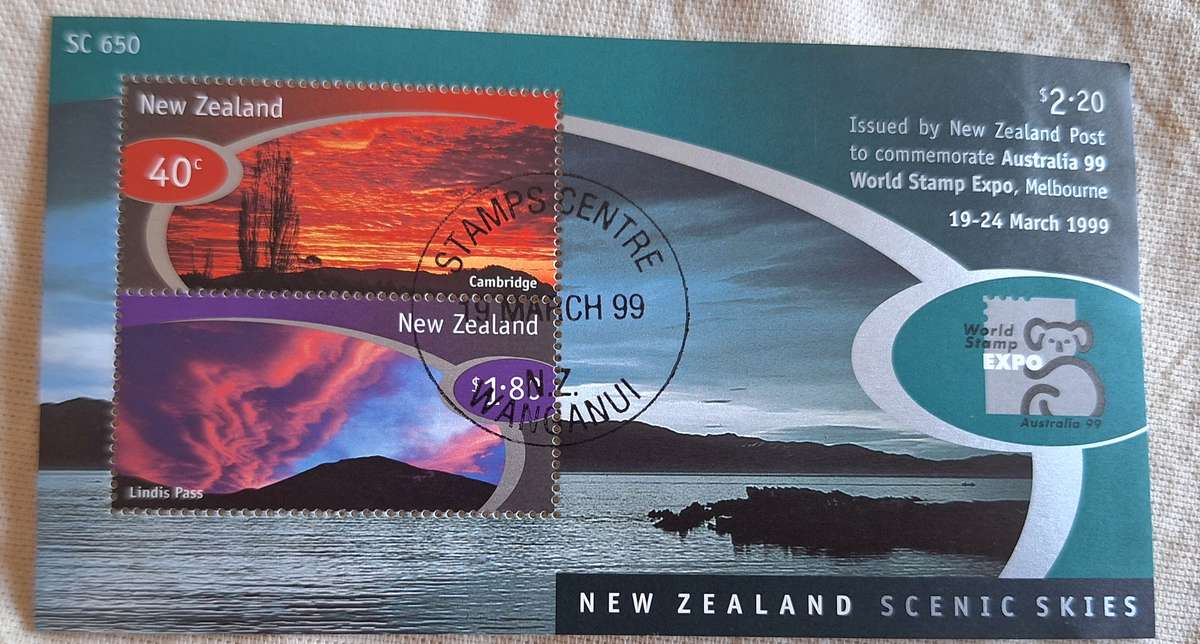 New Zealand 1999 Scenic Skies Australia '99 Expo Cancelled Miniature Sheet