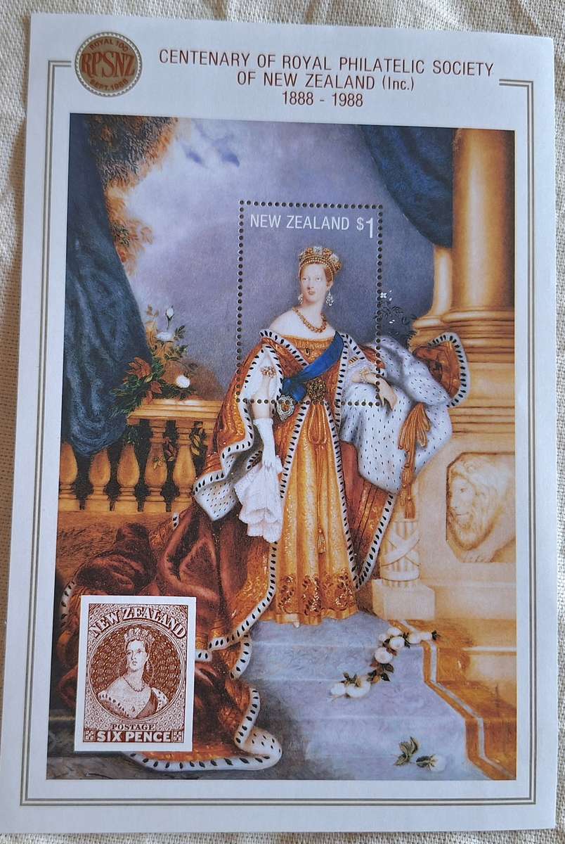 New Zealand 1988 Royal Philatelic Society Centenary 1 Unused Hinged Miniature Sheet