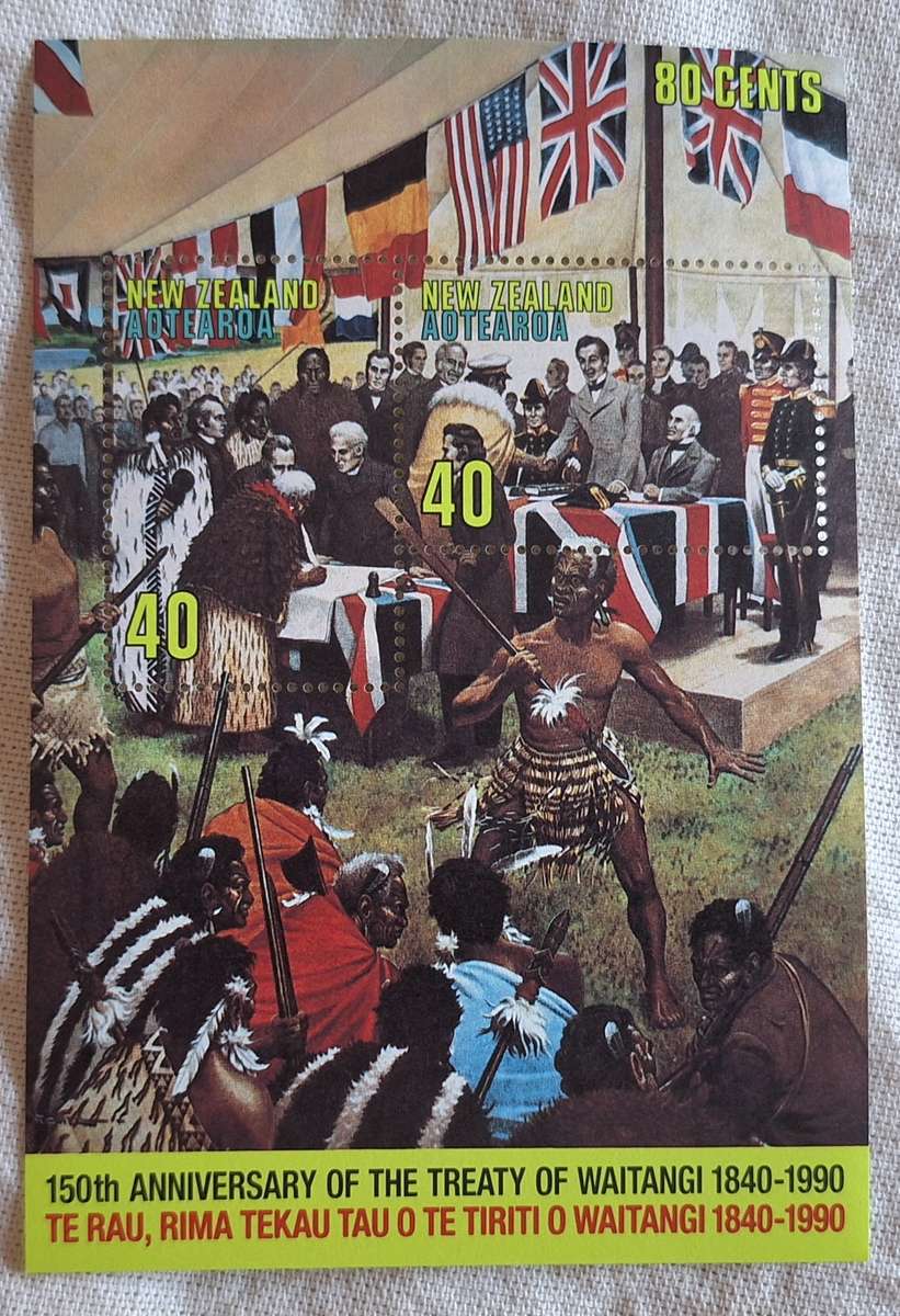 New Zealand 1990 150th Anniversary of signing the Treaty of Waitangi Mint Miniature Sheet