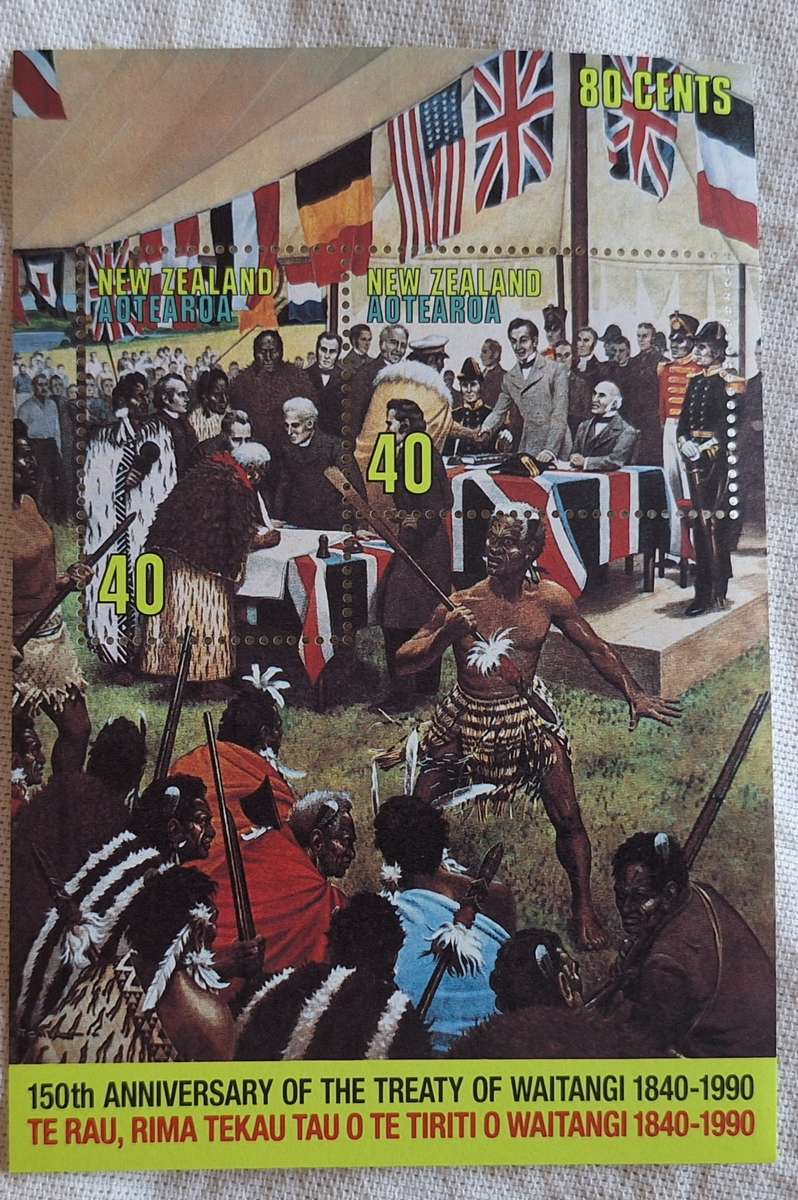 New Zealand 1990 150th Anniversary of signing the Treaty of Waitangi Mint Miniature Sheet