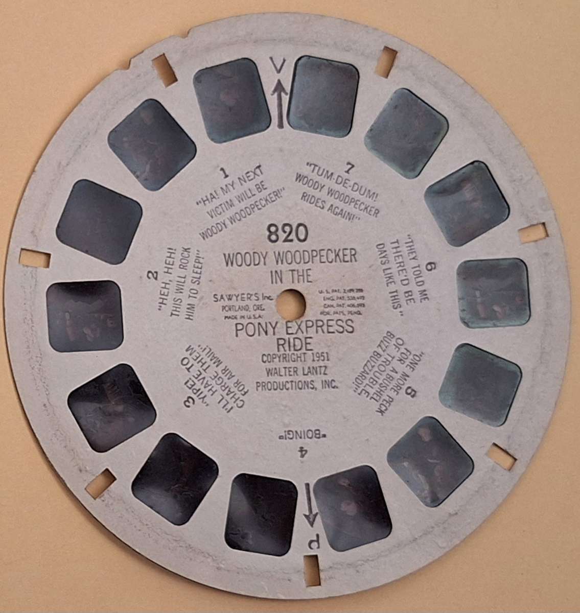 View-Master Reel 820 Woody Woodpecker: Pony Express Ride