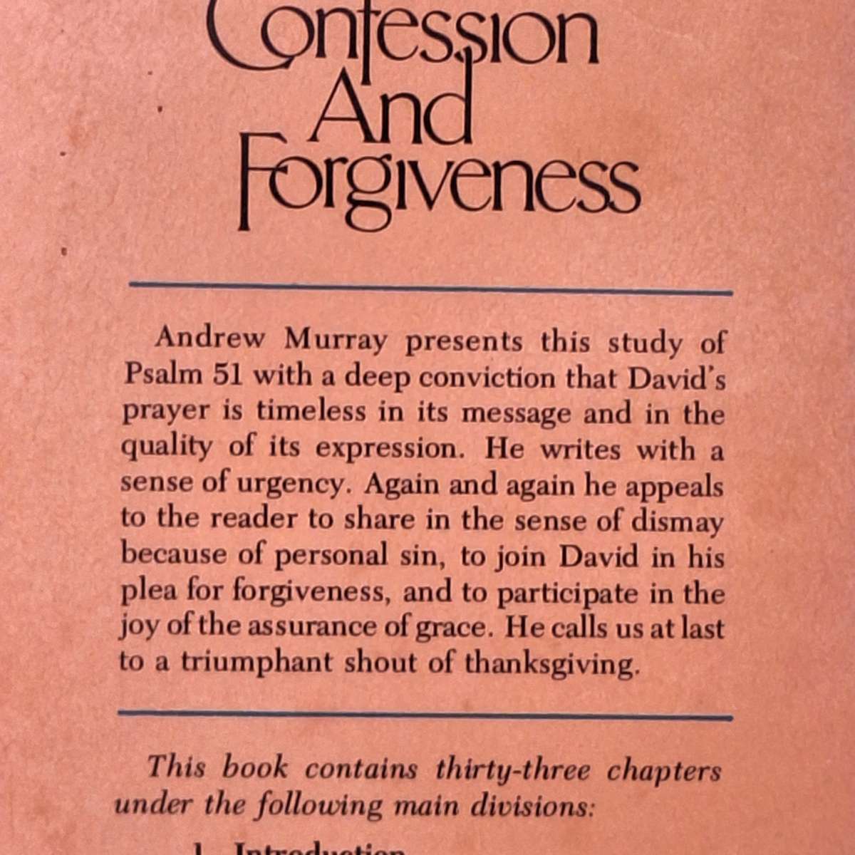 Confession And Forgiveness by Andrew Murray Paperback
