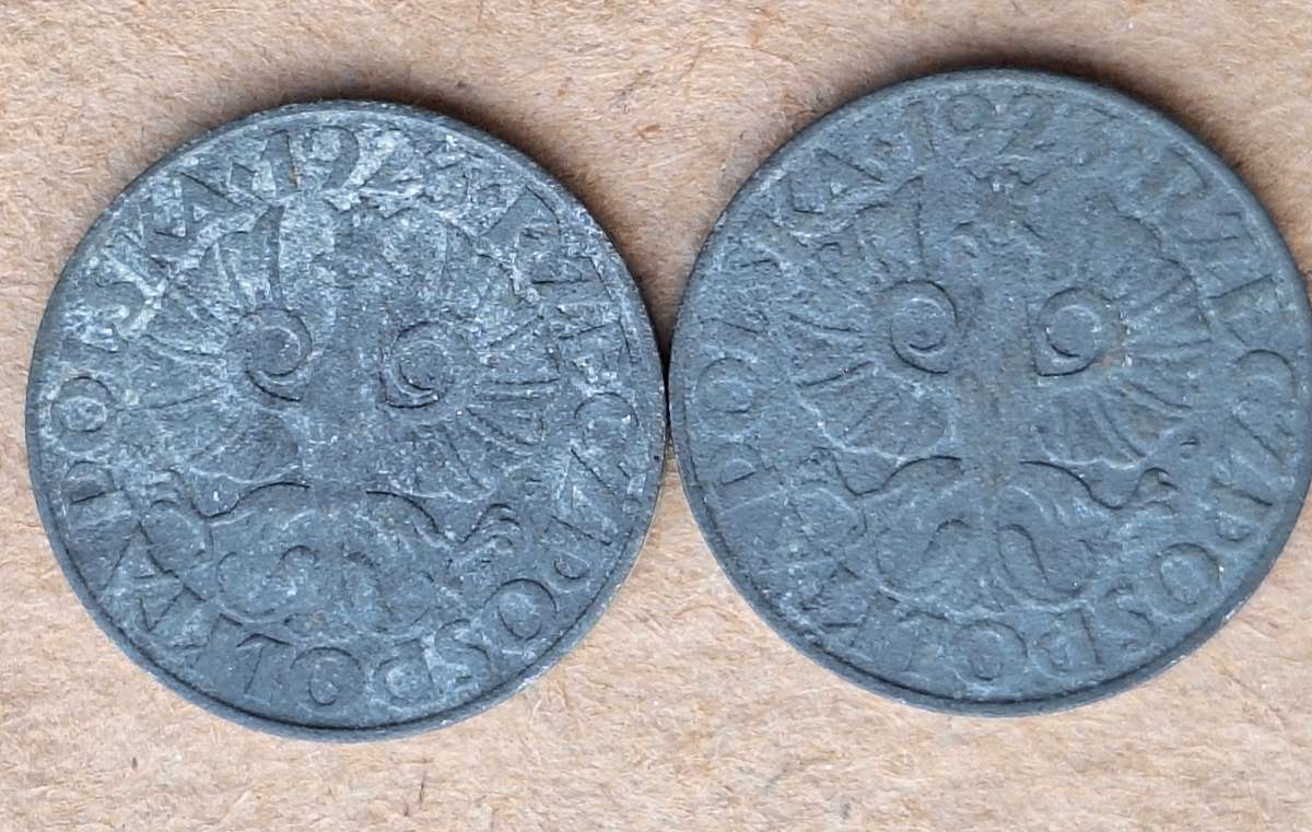 Poland 1923 20 Groszy WW2 German Occupation Zinc