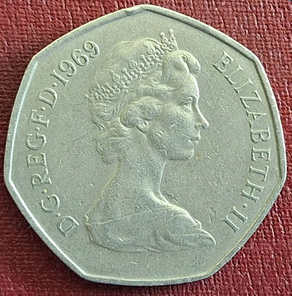 GB 1969 50 New Pence Copper-nickel