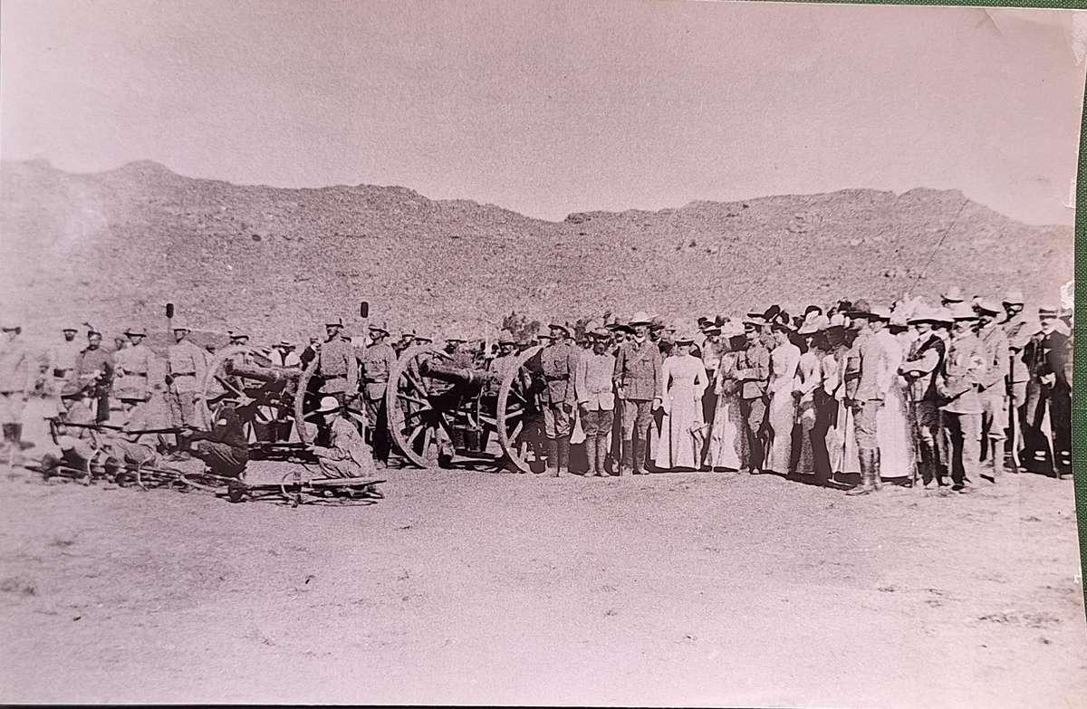 Black and White Photograph 1902 O'okiep After Seige Lifted.