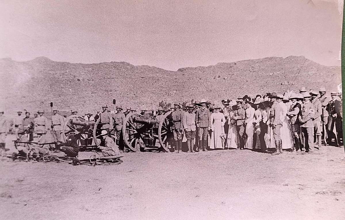 Black and White Photograph 1902 O'okiep After Seige Lifted.