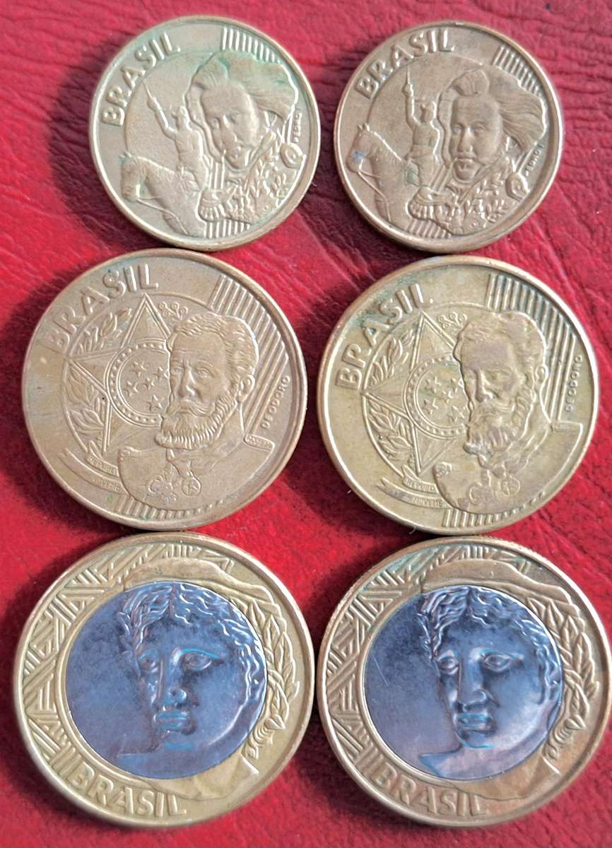 Brazil Mixed Lot of 6 Coins