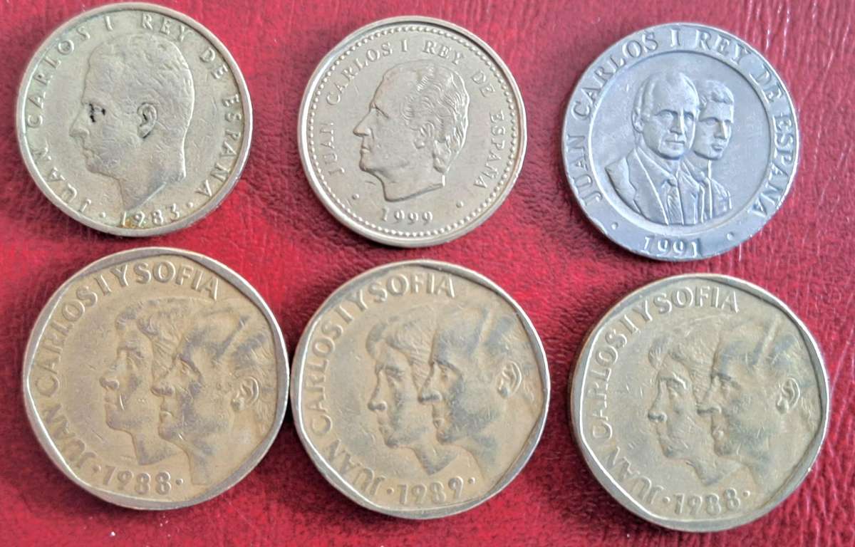 Spain 1983-1999 Mixed Lot of 6 Coins