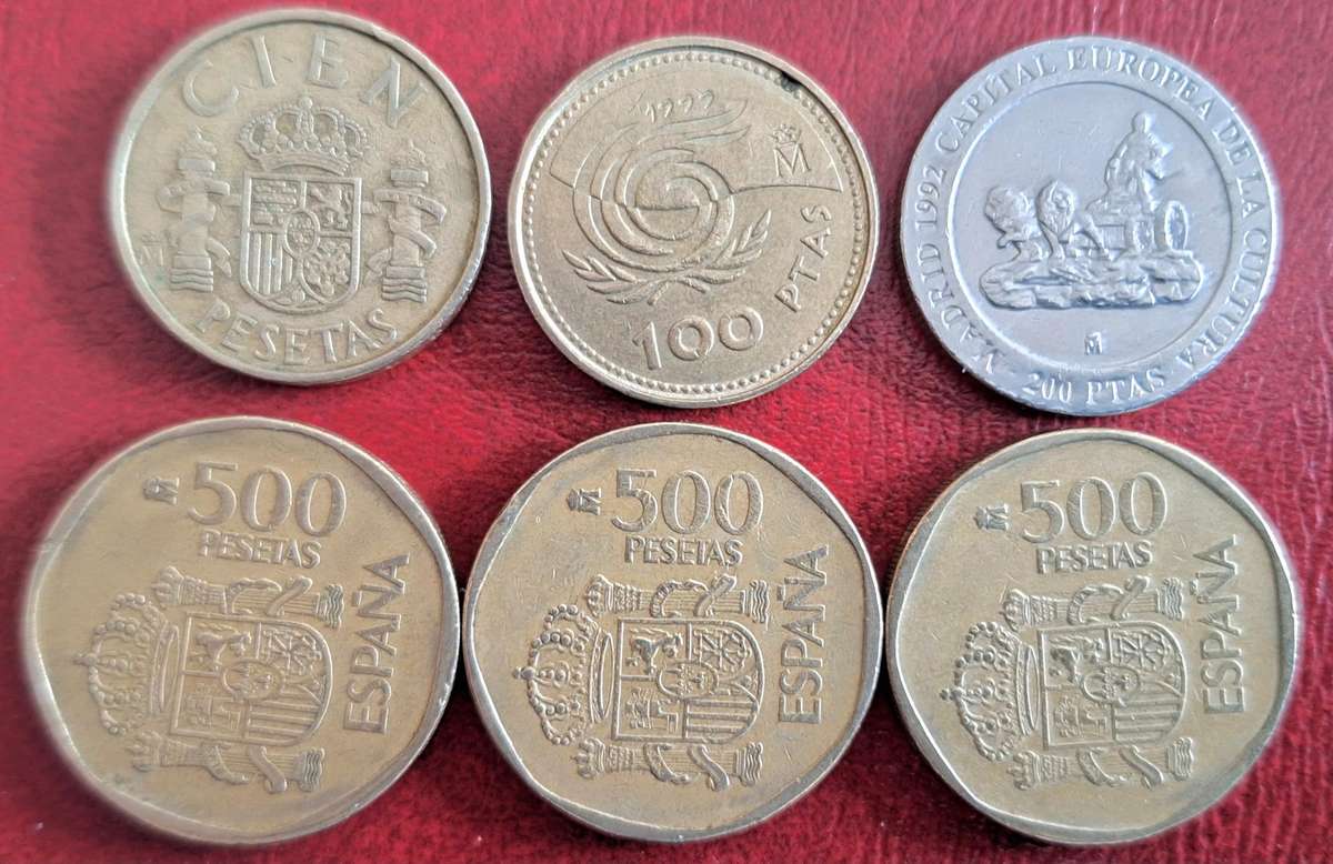 Spain 1983-1999 Mixed Lot of 6 Coins