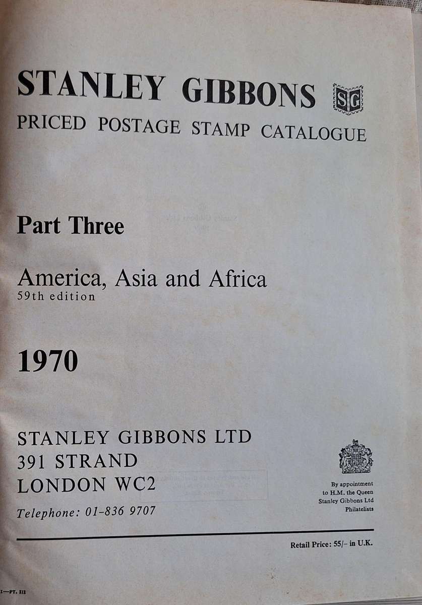 Stanley Gibbons Postage Stamp Catalogue 3 America Asia and Africa Hardcover 1970