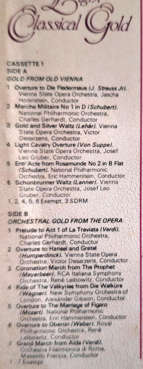 Light Classical Gold 4 Cassettes