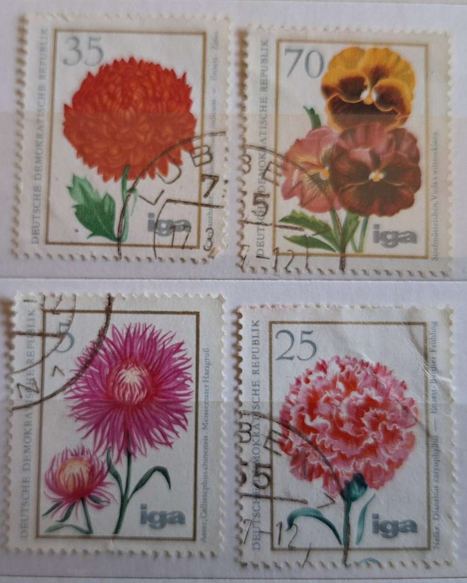 Germany DDR 1975 Flowers 4 Used stamps