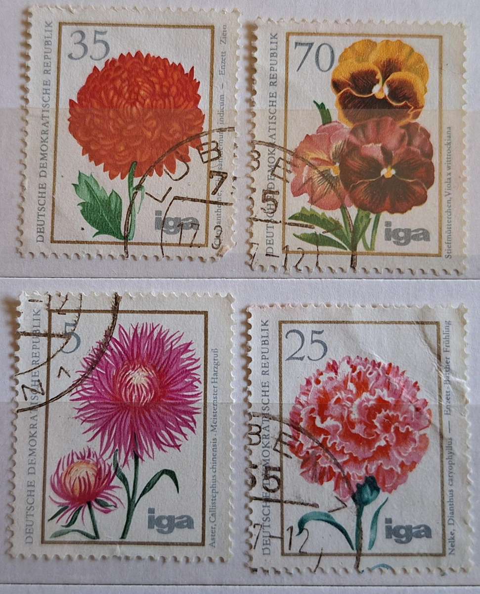 Germany DDR 1975 Flowers 4 Used stamps