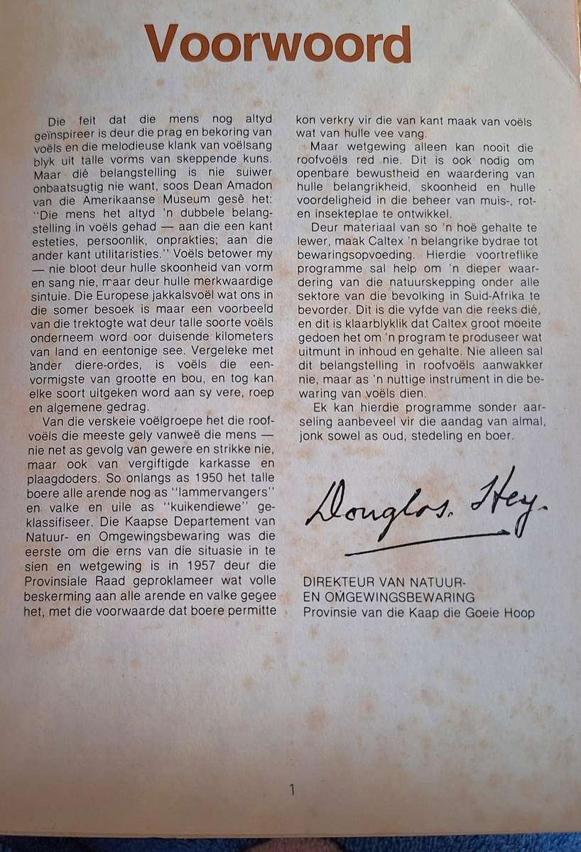 Caltex Maak Kennis met Roofvoels