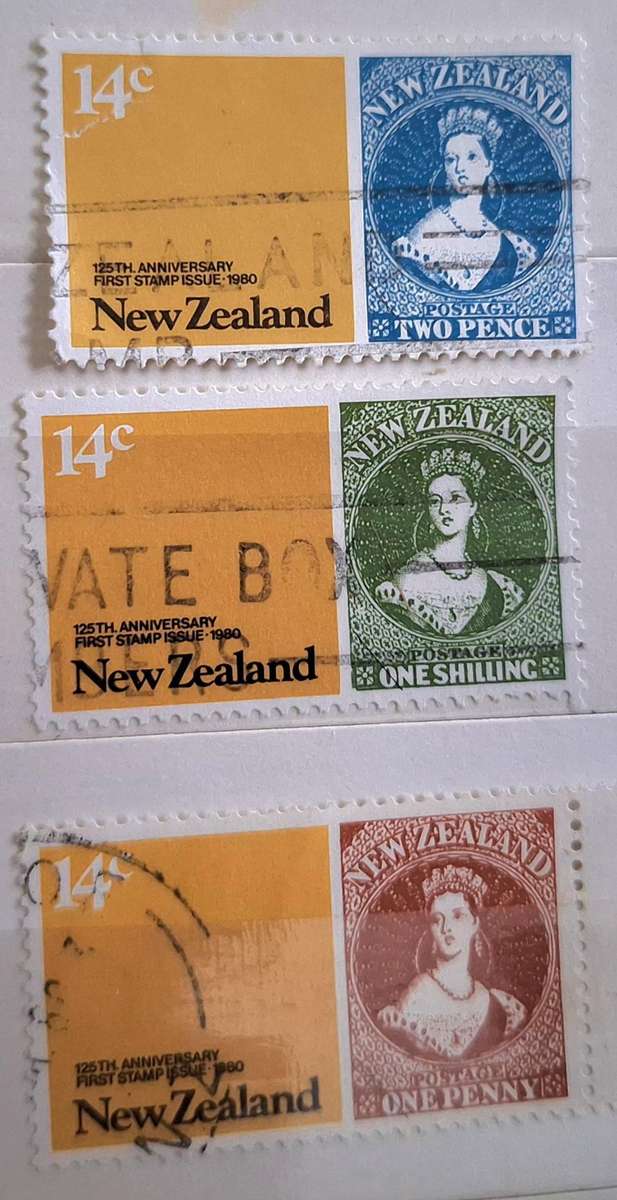 New Zealand 1980 125th Anniversary First stamp Issue 3 Used stamps