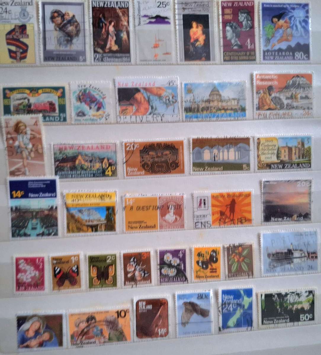 New Zealand Mixed Lot of 36 Used stamps