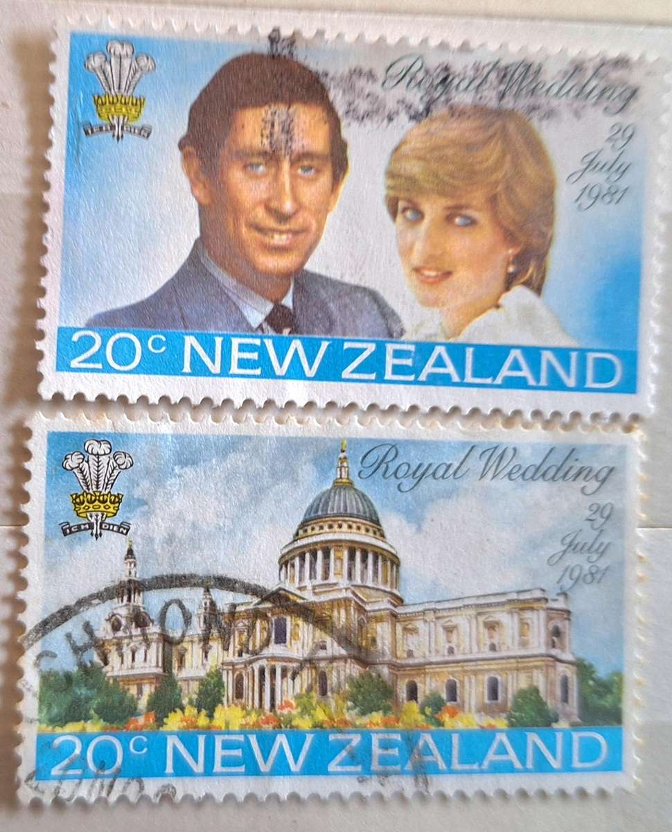 New Zealand 1981 Royal Wedding Set of 2 Used stamps