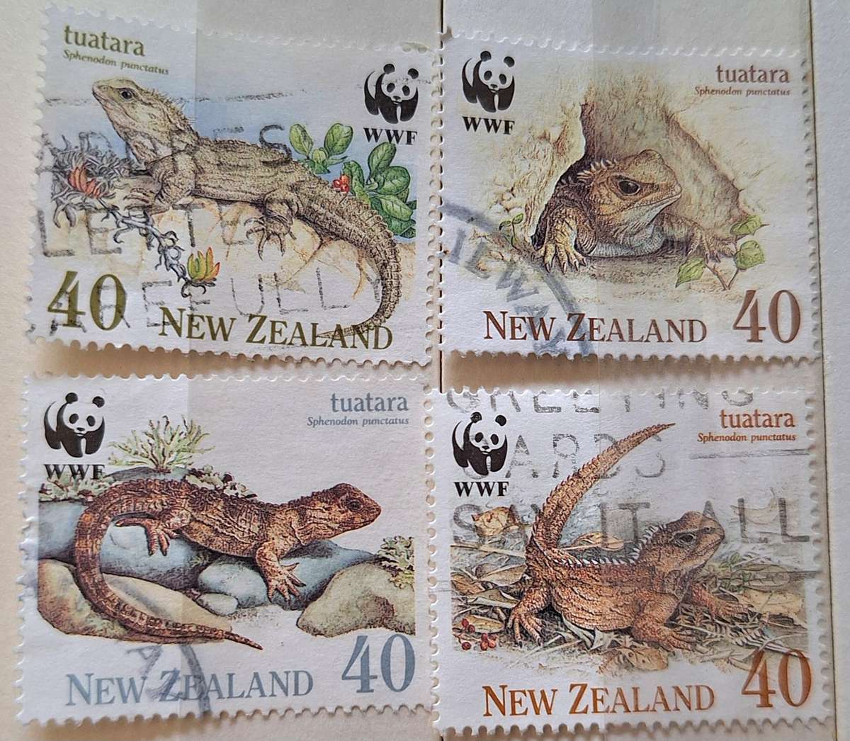New Zealand 1991 The Tuatara  Set of 4 Used stamps