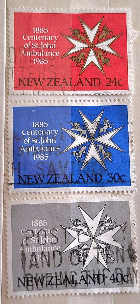 New Zealand 1985 St John Ambulance Set of 3 Used stamps