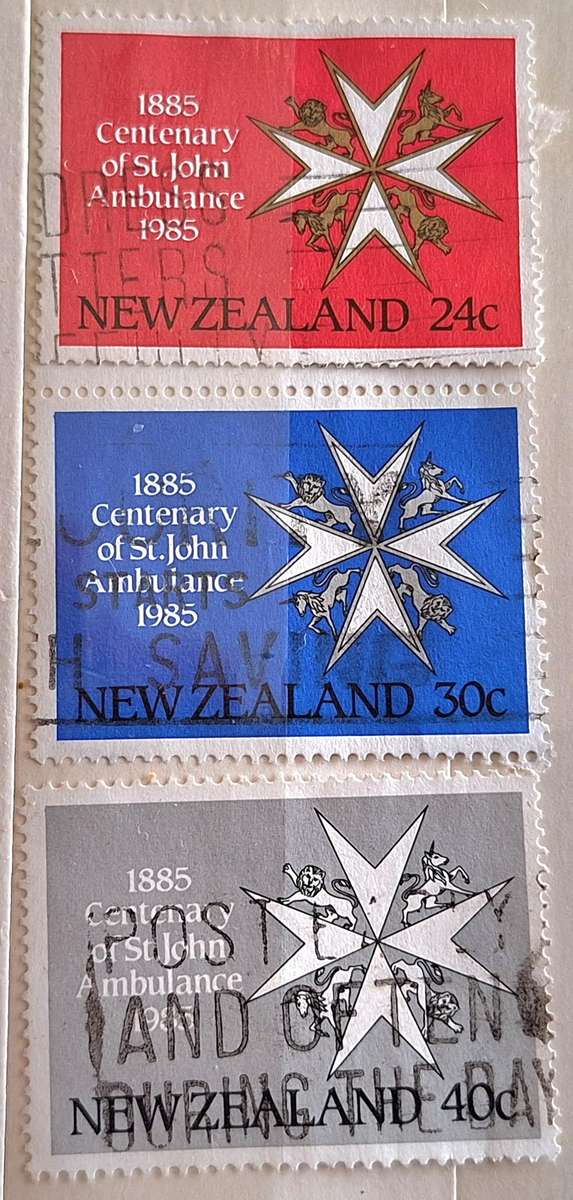 New Zealand 1985 St John Ambulance Set of 3 Used stamps