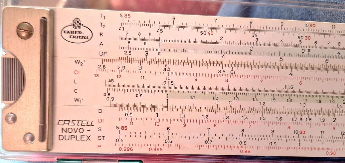 Faber-Castell 2/83N Novo-Duplex Slide Rule with instruction manual (English) in original box