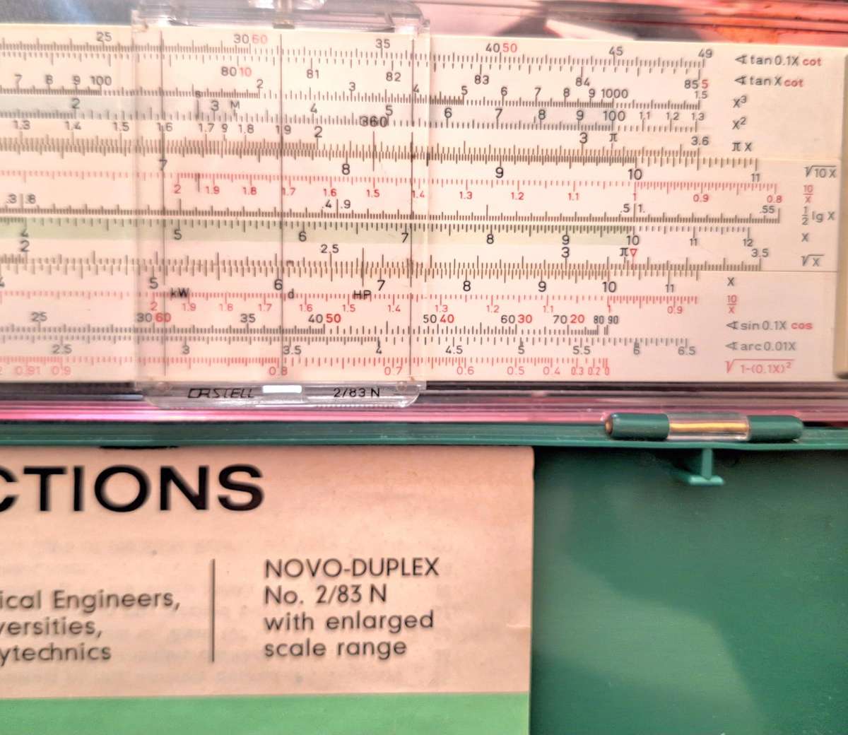 Faber-Castell 2/83N Novo-Duplex Slide Rule with instruction manual (English) in original box