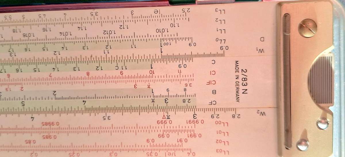 Faber-Castell 2/83N Novo-Duplex Slide Rule with instruction manual (English) in original box