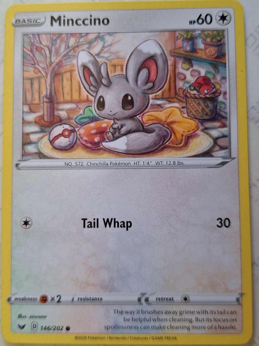 Pokemon 2020 Sword & Shield (Base) 146/202 Minccino