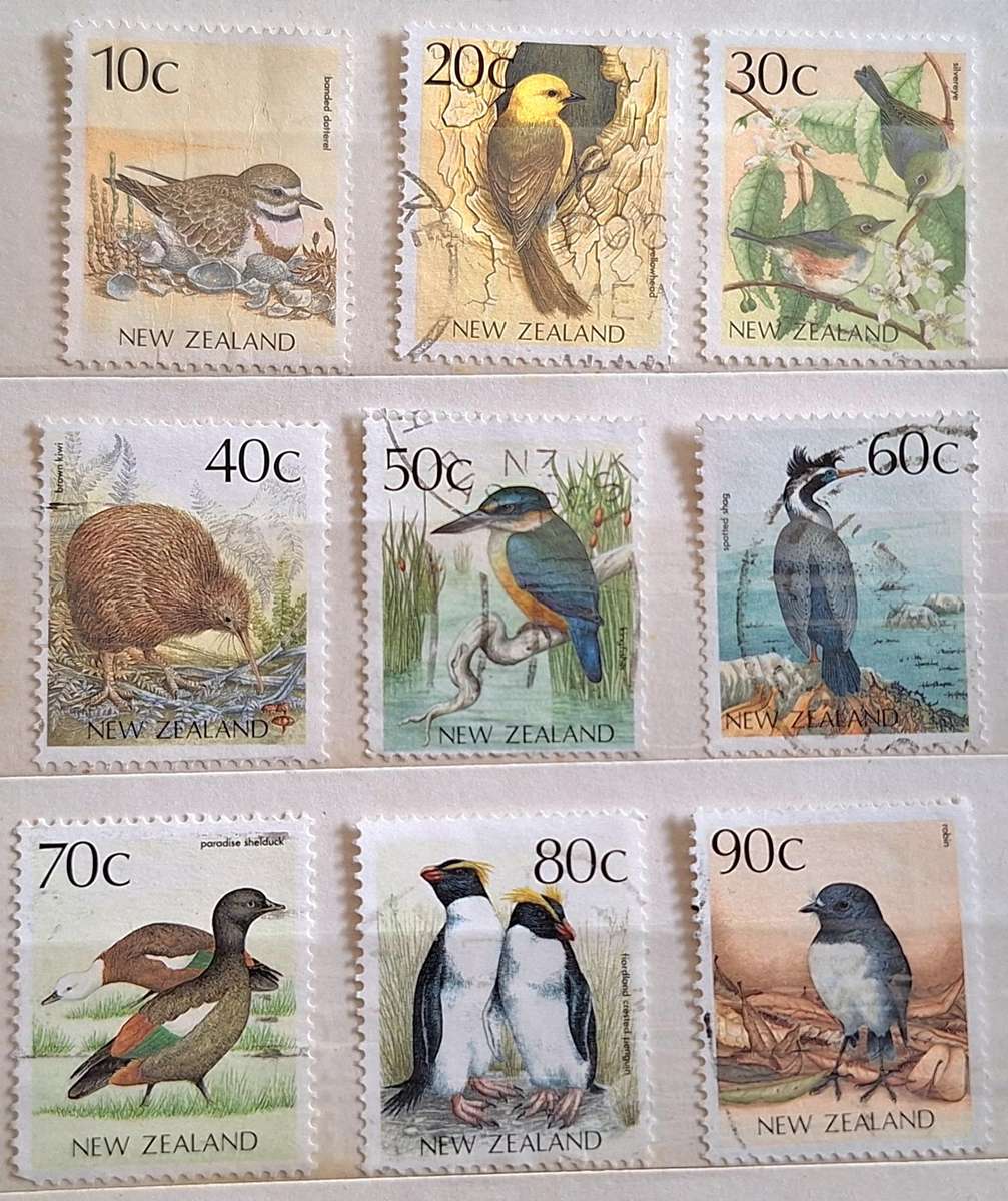 New Zealand 1988 Bird Definitives Set of 9 Used stamps