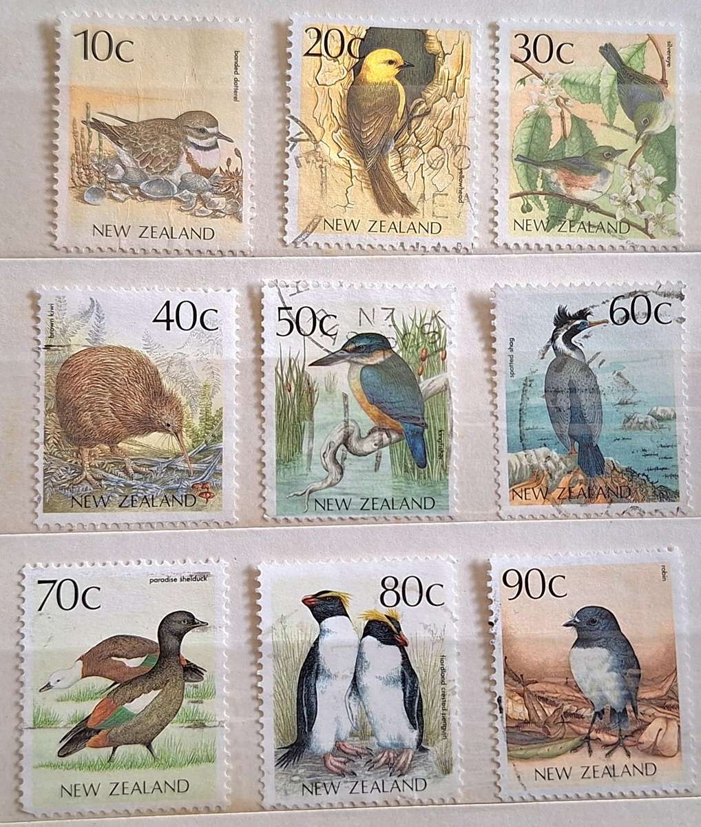 New Zealand 1988 Bird Definitives Set of 9 Used stamps