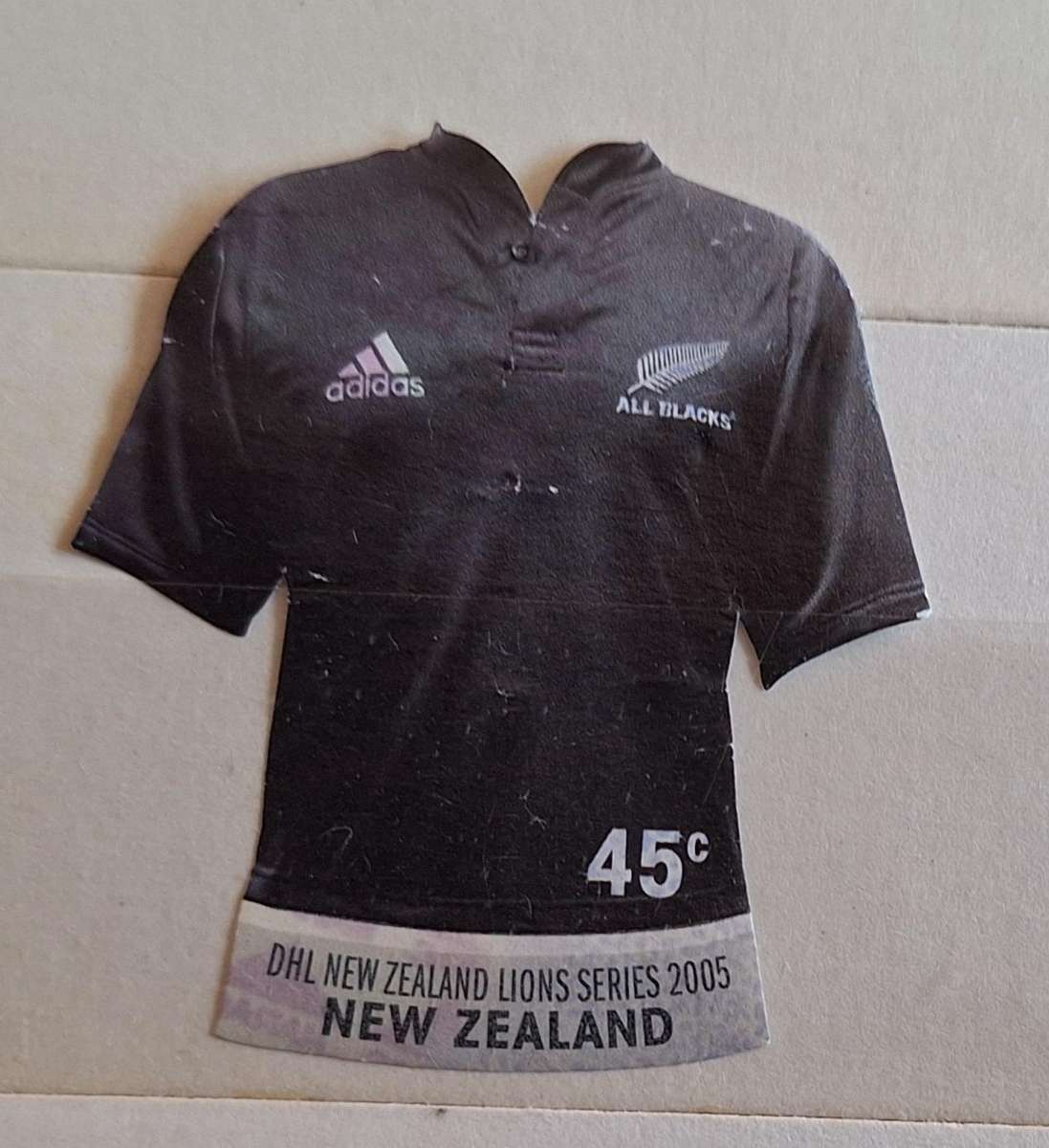 New Zealand 2005 DHL Lions Tour 1 Used All Black Rugby Jersey stamp