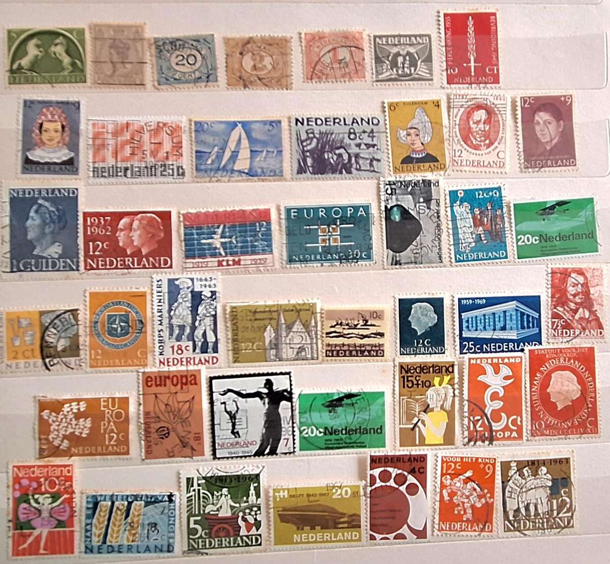 Netherlands Mixed Lot of 43 Used stamps
