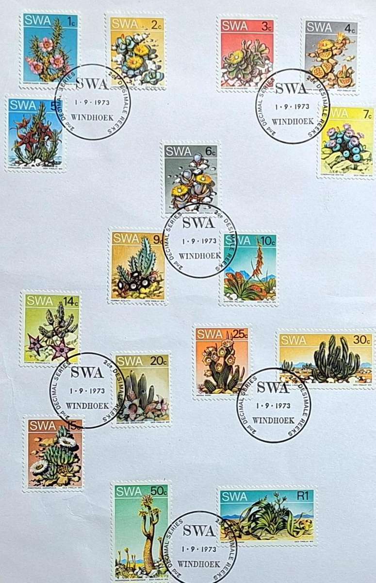 South West Africa 1973 2nd Decimal Definitive Series Succulents First Day Folder