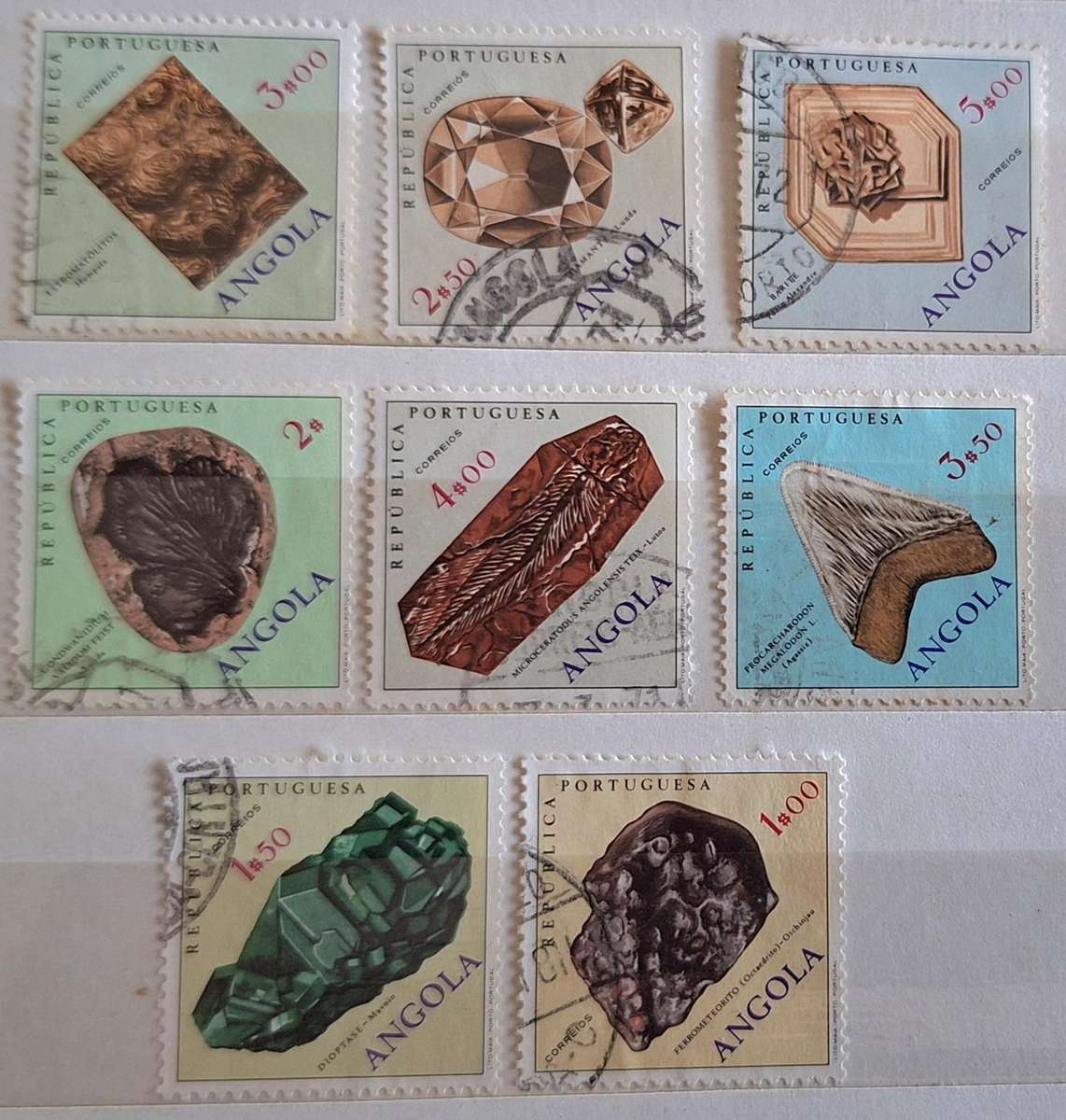 Angola 1970 Geology 8 Used Hinged stamps